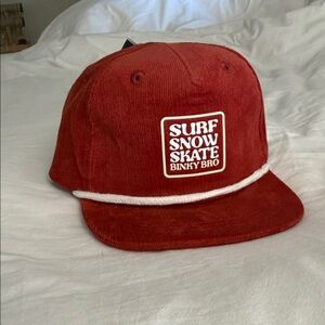 Binky Bro Kids Corduroy Cap in Rust Red